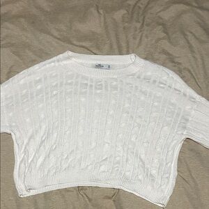 Hollister Cream Cable Knit Sweater